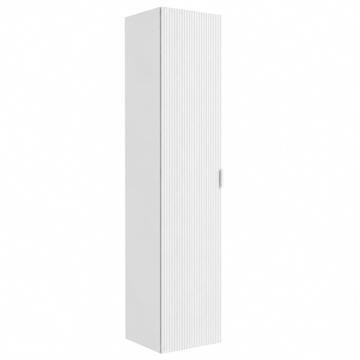 Armoire, réglable, avec étagères, 30 x 31,5 x 160 cm, coloris blanc, pour la chambre