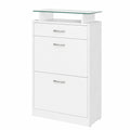 Armoire, avec portes, en chêne, coloris blanc, pour la chambre