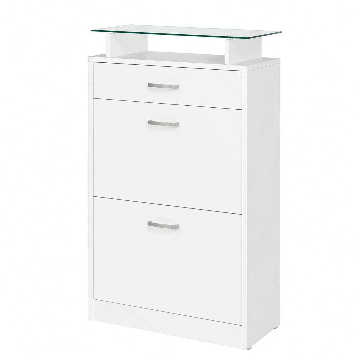 Armoire, avec portes, en chêne, coloris blanc, pour la chambre