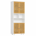 Armoire, réglable, avec rangement, avec étagères, en bambou, 60 x 30 x 170 cm, pour la chambre