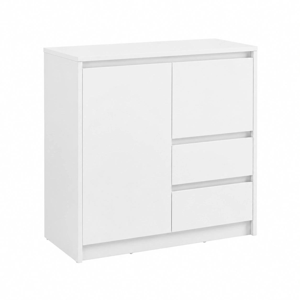 Armoire, réglable, avec rangement, avec tiroirs, coloris blanc, 70 x 40 x 74,5 cm, pour la chambre