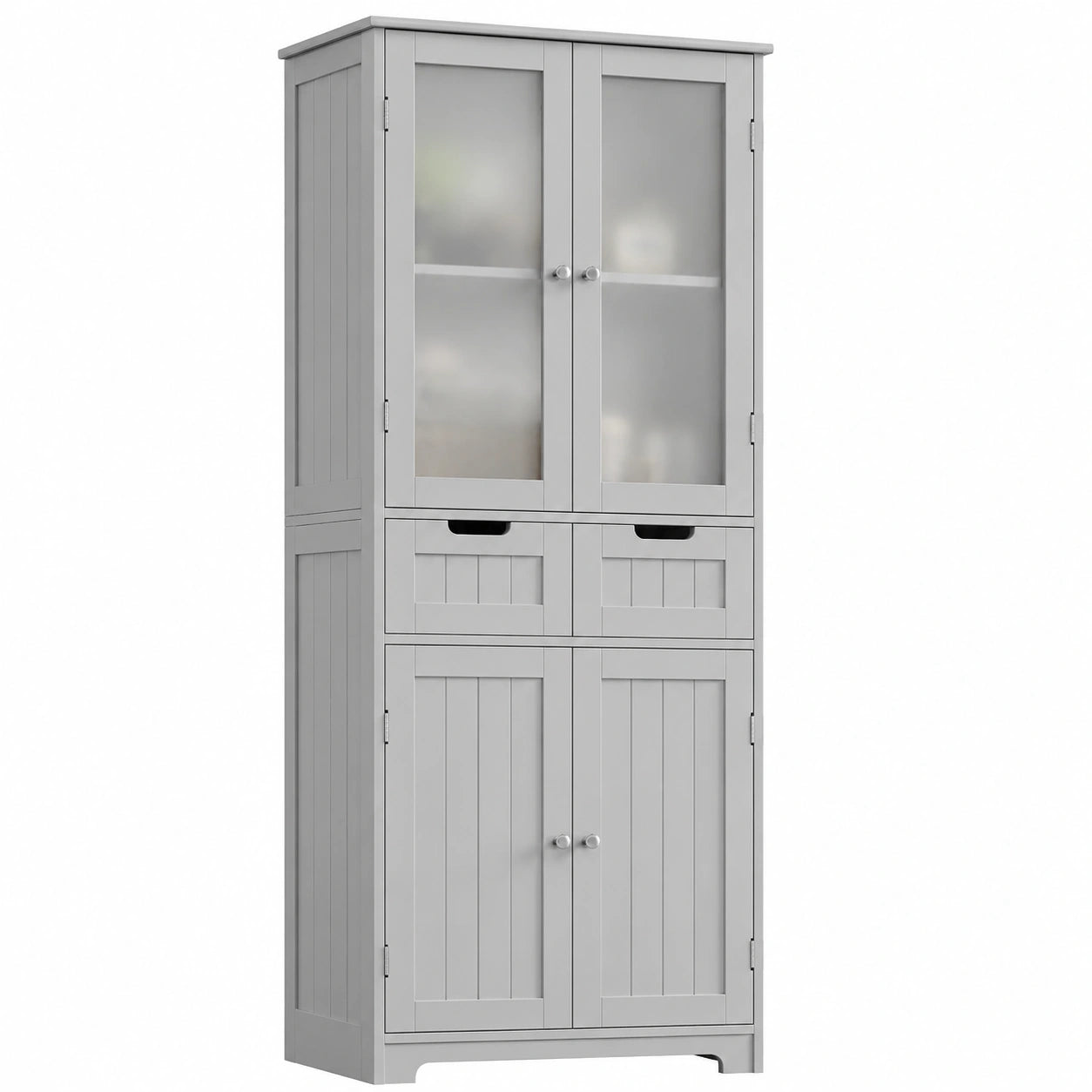 Armoire, avec rangement, avec tiroirs, avec portes, coloris gris, pour la chambre