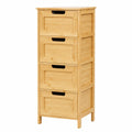 Commode, avec tiroirs, en bambou, 30 x 30 x 80 cm, pour la chambre ou le salon