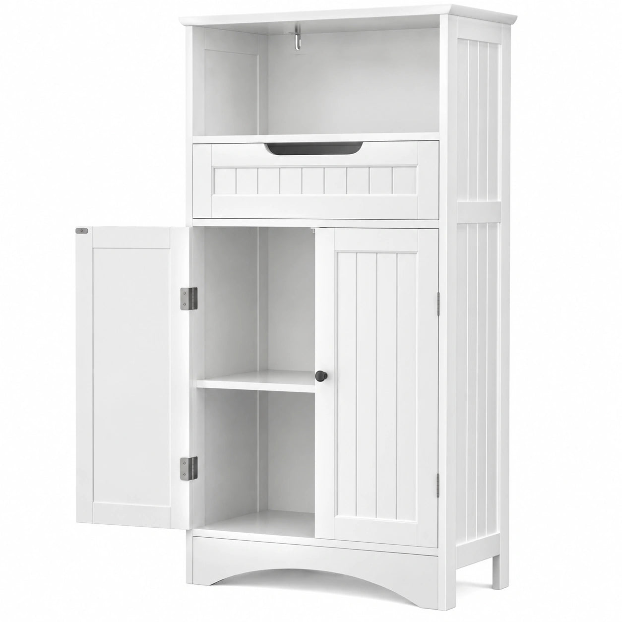 Armoire, réglable, avec rangement, avec tiroirs, 108 x 60 x 30 cm, coloris blanc, pour la chambre