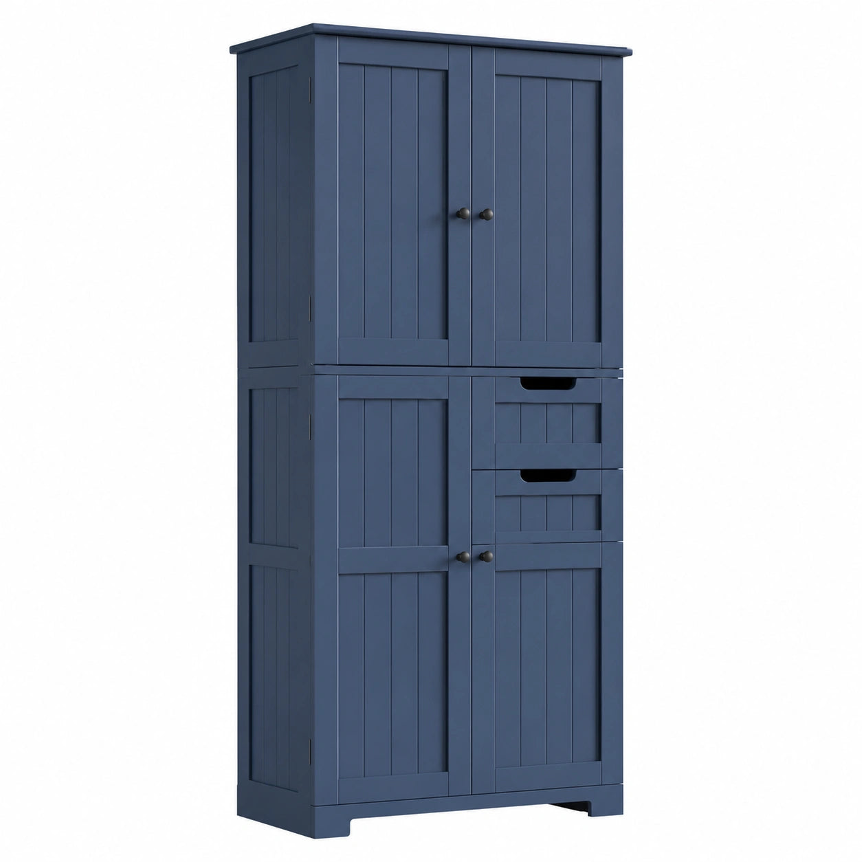 Armoire, avec rangement, avec tiroirs, avec portes, coloris bleu, 164,5 x 60 x 30 cm, pour la chambre