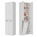 Armoire, réglable, avec rangement, avec portes, coloris blanc, 60 x 30 x 174 cm, pour la chambre
