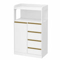 Armoire, réglable, avec rangement, avec tiroirs, coloris blanc, 30 x 60 x 110 cm, pour la chambre