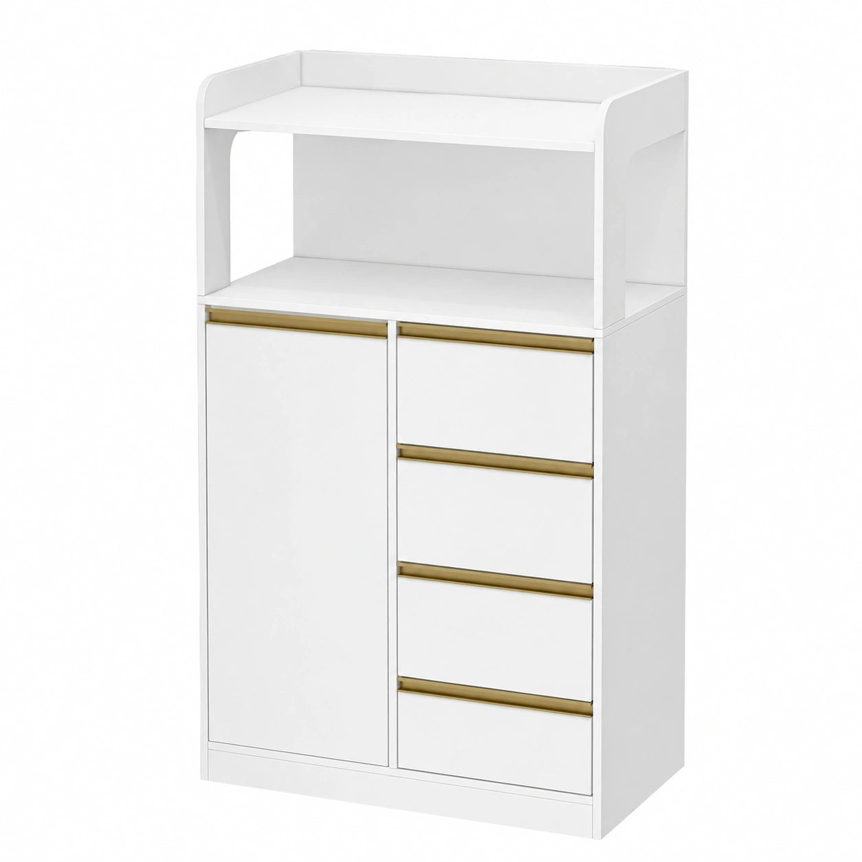 Armoire, réglable, avec rangement, avec tiroirs, coloris blanc, 30 x 60 x 110 cm, pour la chambre