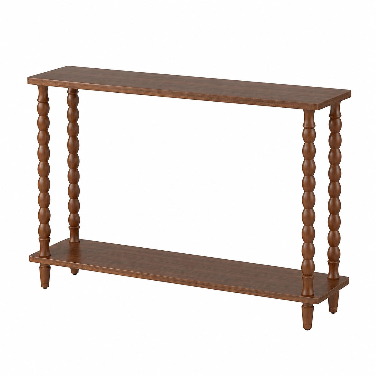 Table, en bois massif et noyer, coloris naturel, pour les espaces de vie